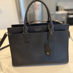 Kate Spade Black Leather Tote Bag